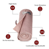 1 Roll High Elastic Bandage Wound Dressing Outdoor Sports Sprain Treatment