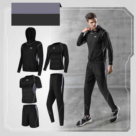 5pcs Men's Workout Clothes Outfit Fitness Apparel