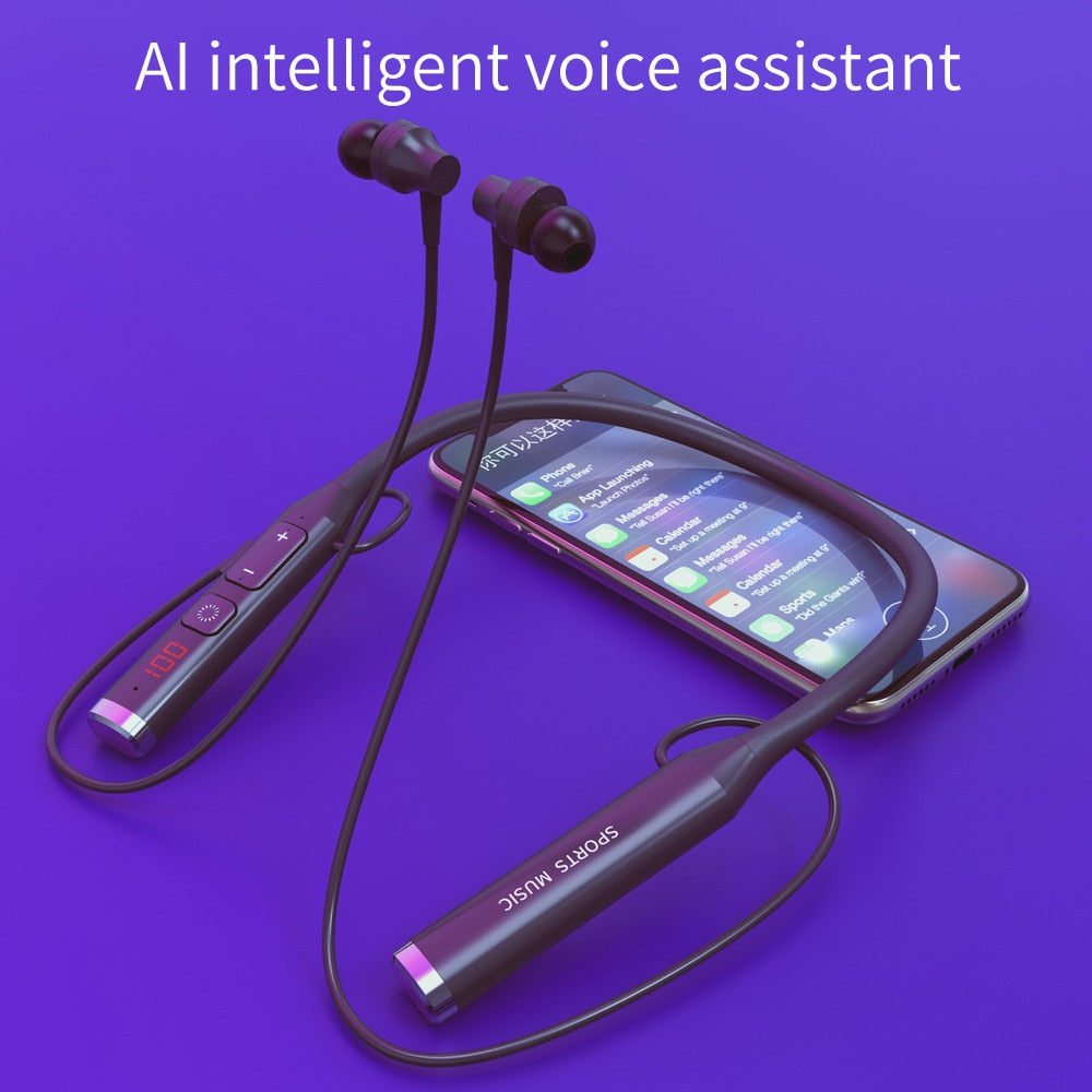 V7 Wireless Bluetooth Earphone TF Card MP3 Player Neckband