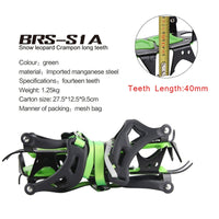 Anti-slip Ice Gripper Climbing Cleats Green BRS-S1B