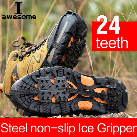 24 Teeth Ice Gripper For Shoes Women Men