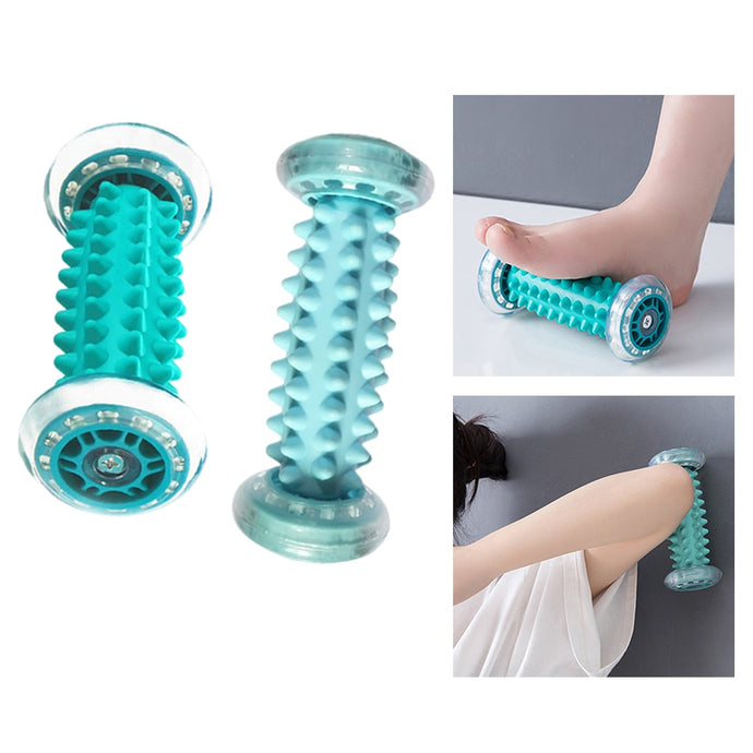 Reflexology Massager 1 Roller 2 Spiky Balls for Deep Tissue Recovery Man Foot Massager Tool Relief Plantar Fasciitis