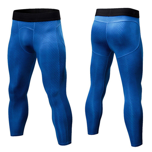 Men's Pro Cropped Pants Three-Dimensional Printing Fitness Apparel