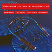 V7 Wireless Bluetooth Earphone TF Card MP3 Player Neckband