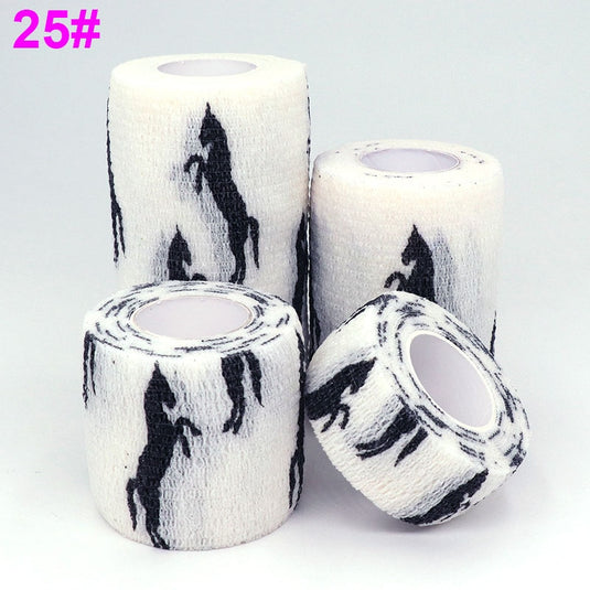 1 Pcs Printed Sports Knee Protector 4.8m Medical Therapy Elastic Bandage