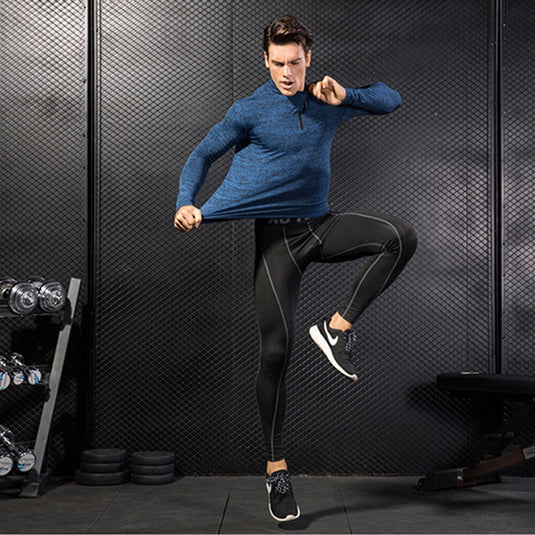 Winter Plus Velvet Pro Men's Fitness Apparel