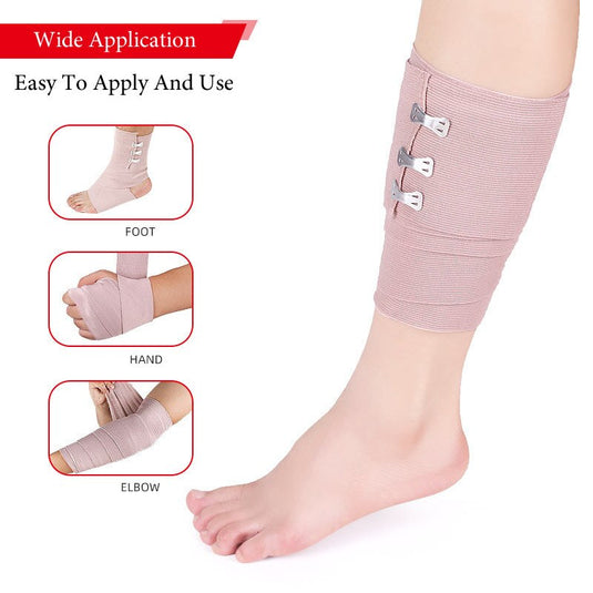 1 Roll High Elastic Bandage Wound Dressing Outdoor Sports Sprain Treatment