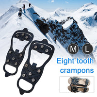 1 Pair 8-Tooth Anti-Skid Ice Gripper Spike
