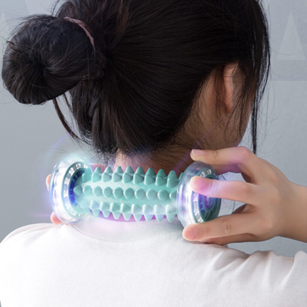 Reflexology Massager 1 Roller 2 Spiky Balls for Deep Tissue Recovery Man Foot Massager Tool Relief Plantar Fasciitis