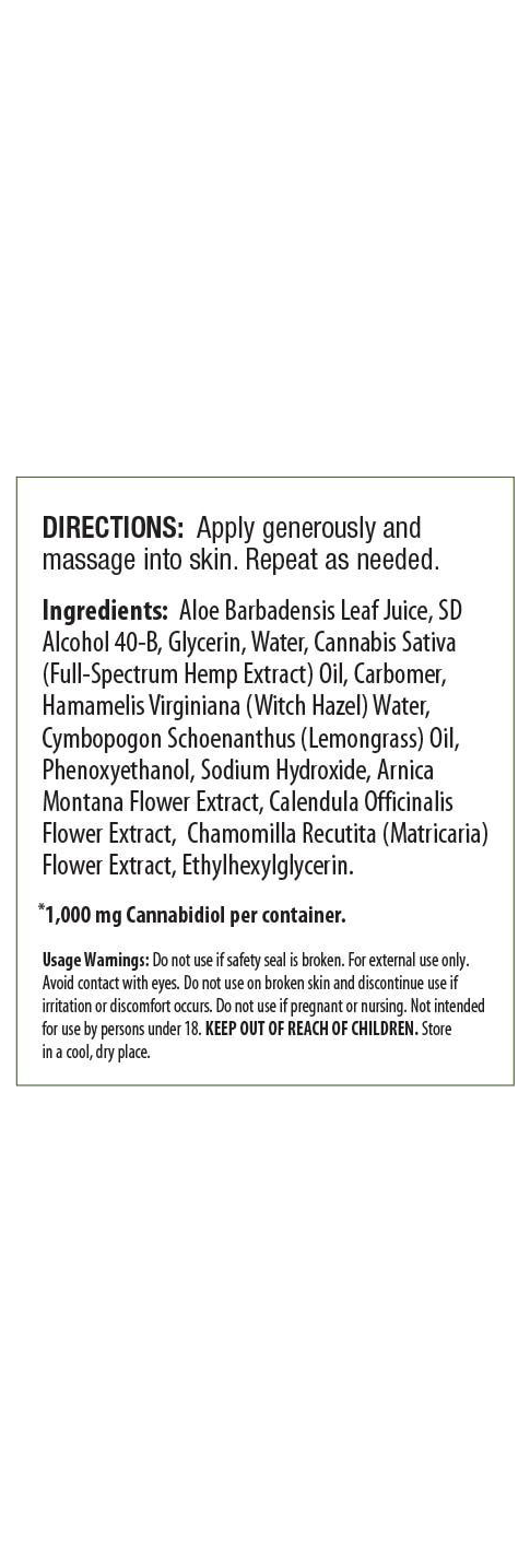 CBD Gel 1000mg: Arnica