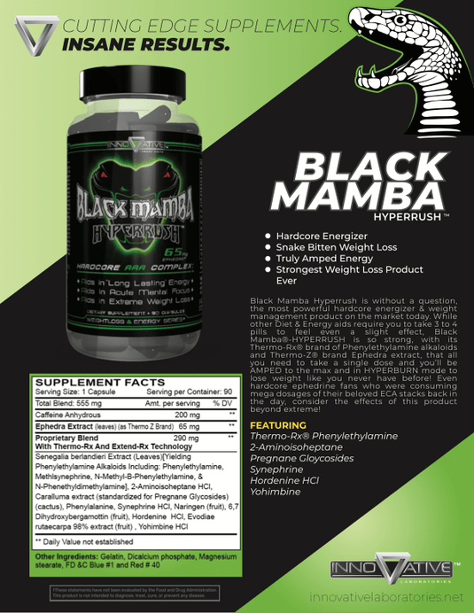Innovative | Black Mamba Hyperrush | 65mg 90ct