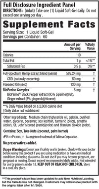 CBD Soft Gels: 50 mg