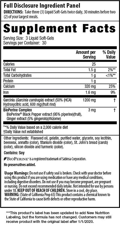 Garcinia HCA Fat Reduction Diet