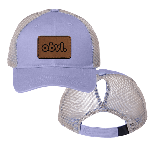 Ponytail Mesh Back Cap With Patch