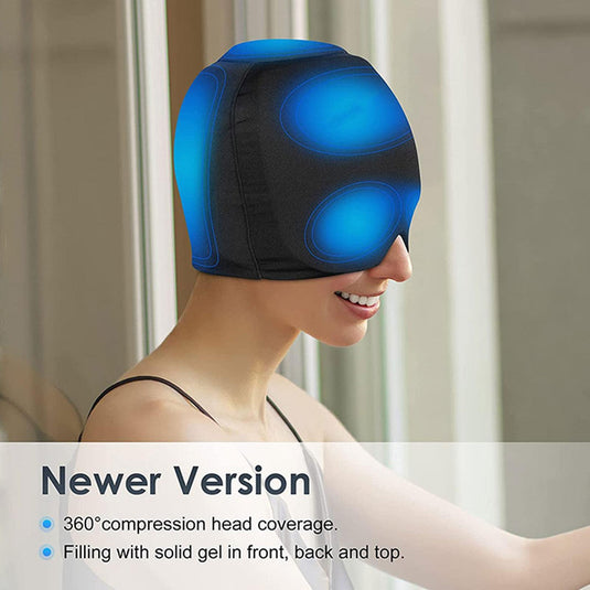 Gel Hot Cold Therapy Stretchable Ice for Relieve Pain Wearable Cold Therapy Migraine Relief Mask Wrap Head for Chemo