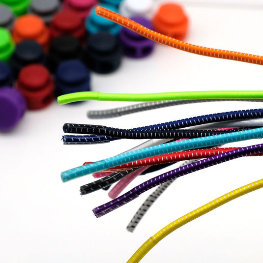 1Pair Colored Dots Round Shoelaces