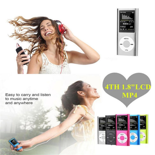 1.8-inch Mp3 Player Portable Stereo Music Playing Sports Walkman with Fm Radio Video Ebook Rechargeable Battery For Windows Mac