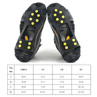 1Pair 10 Studs Anti-Skid Snow Ice Gripper