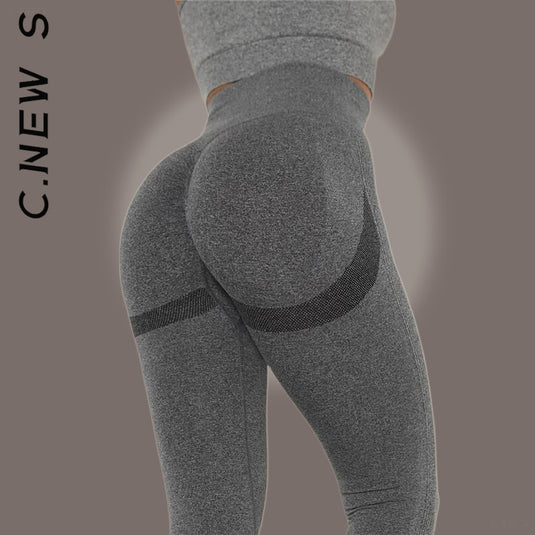 C.New S Seamless Leggings Sexy Bubble Butt Push Up Pants Slim Fitness Legging Skinny High Waist Tight Mujer Gym Women Legging
