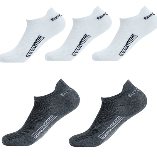 5 Pairs High Quality Men Ankle Socks Breathable Cotton Sports Socks Mesh Casual Athletic Summer Thin Cut Short Sokken Plus Size