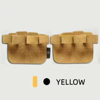 1 Pair Cowhide Leather Anti-Skid Weight Lifting Hand Guard Gloves