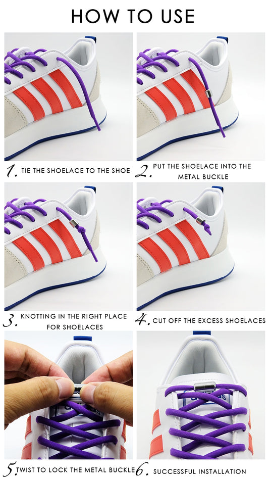 1 Pair Elastic Shoe Laces Semicircle No Tie