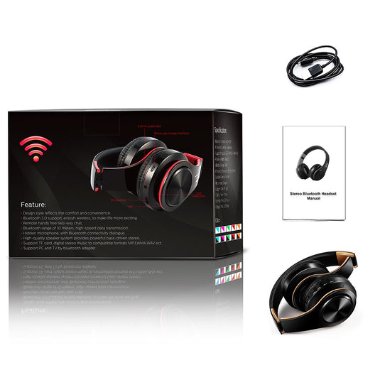r Bluetooth Headphones with Microphone Wireless Stereo Headset