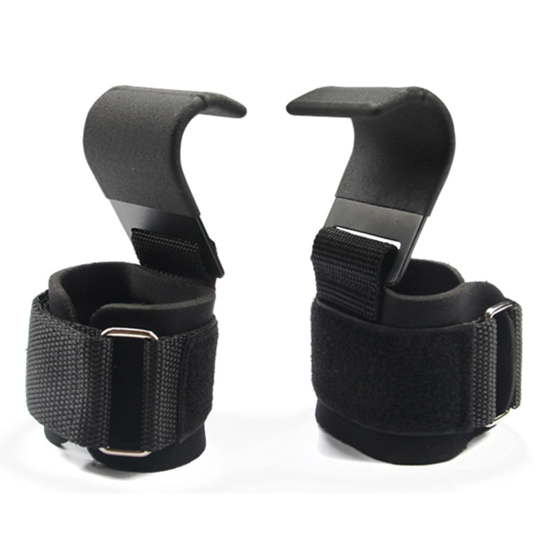 Weight Lifting Hook Grips Padded With Wrist Wraps
