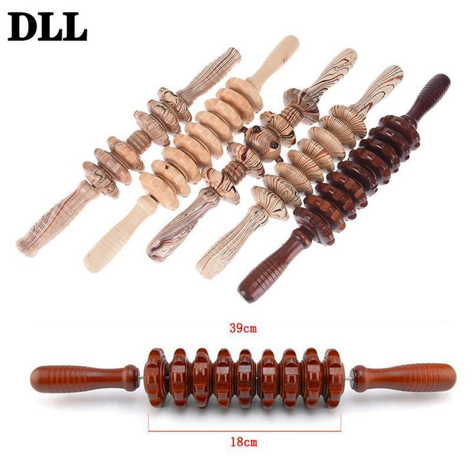 Useful Sports Full Body Muscle Massager Wood Roller Stick Trigger Point Recovery Tool Deep Relax Gear Massage Wood Roller Stick