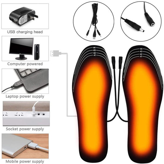 USB Heated Shoe Insoles Electric Foot Warming Pad