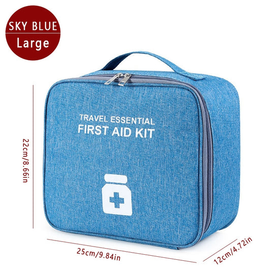 Home Family First Aid Kit Bag Large Capacity Medicine Organizer Box Storage Bag Travel Survival Emergency Empty Portable