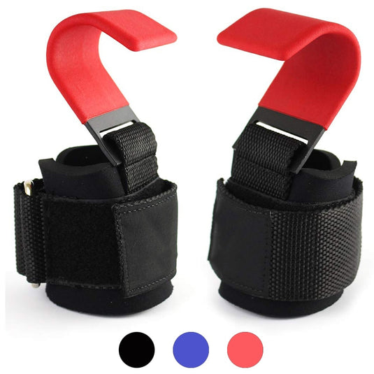 Weight Lifting Hook Grips Padded With Wrist Wraps