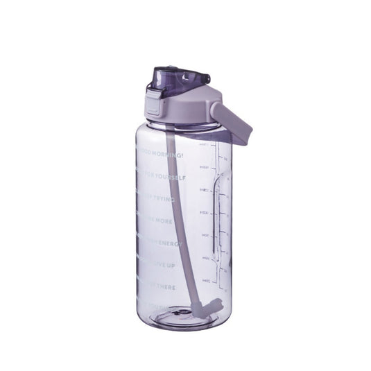 2L Large Capacity Water Bottle Straw Cup Gradient Color