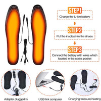 USB Heated Shoe Insoles Electric Foot Warming Pad
