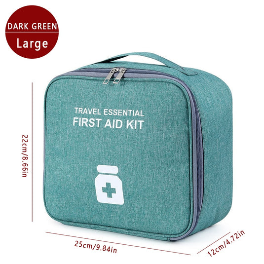 Home Family First Aid Kit Bag Large Capacity Medicine Organizer Box Storage Bag Travel Survival Emergency Empty Portable