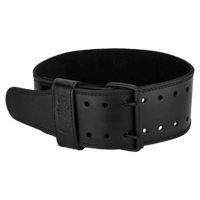 Aesthreadics Custom Black Leather Powerlifting Belt BuiltAthletics