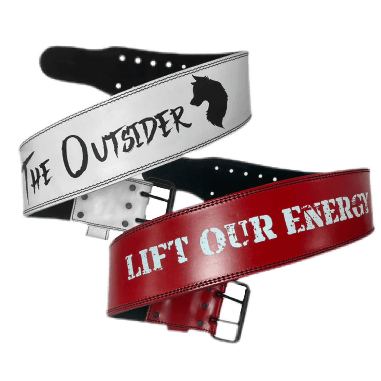 Aesthreadics Custom Black Leather Powerlifting Belt BuiltAthletics