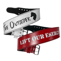 Aesthreadics Custom Black Leather Powerlifting Belt BuiltAthletics