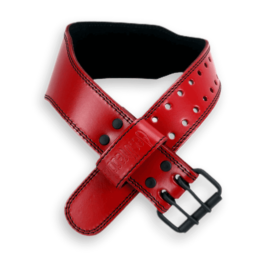 Aesthreadics Custom Red Tapered Lifting Belt BuiltAthletics