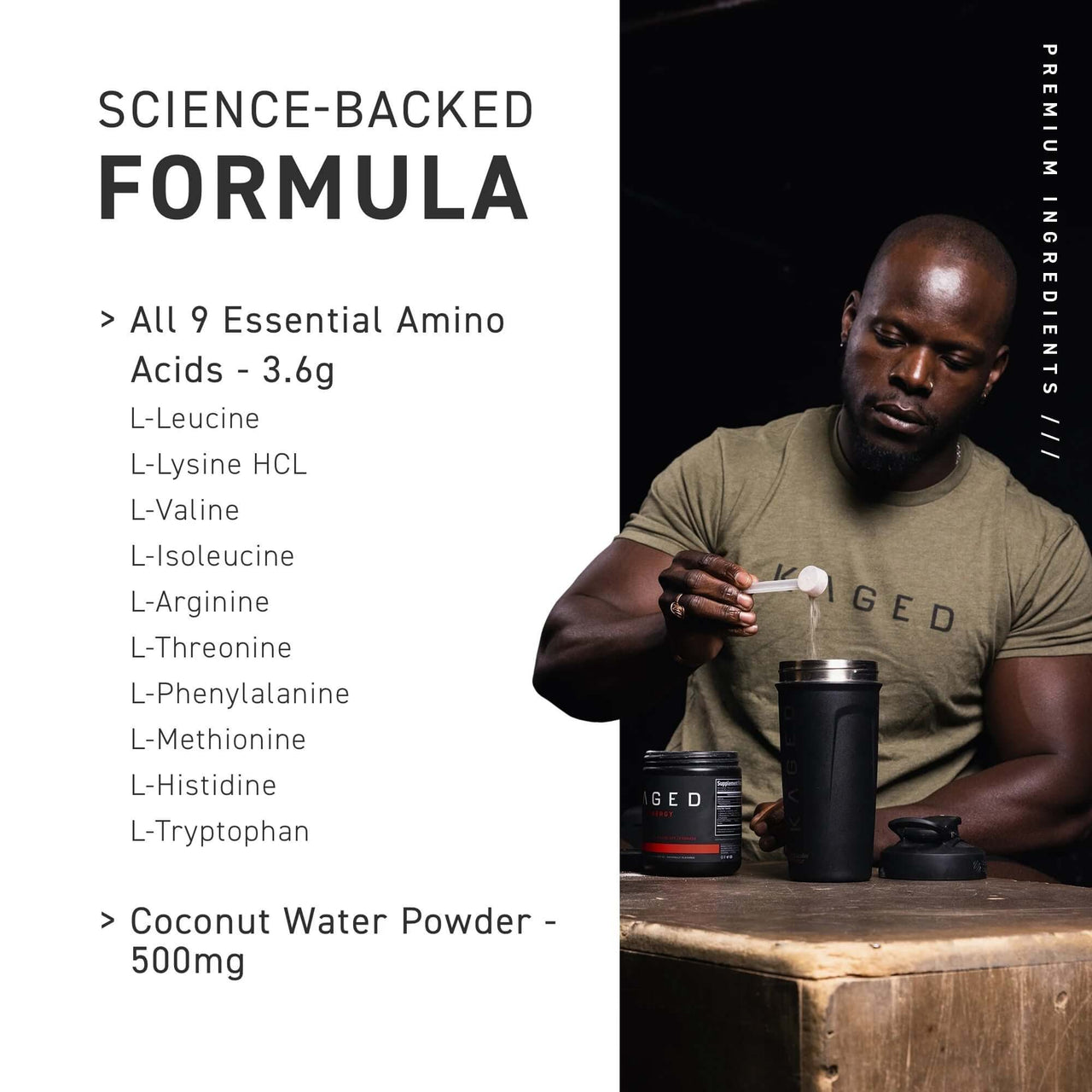 Kaged Muscle Amino Synergy - EAAs  | Builtathletics.com | $24.99 | amino acids | endurance, Post-Workout