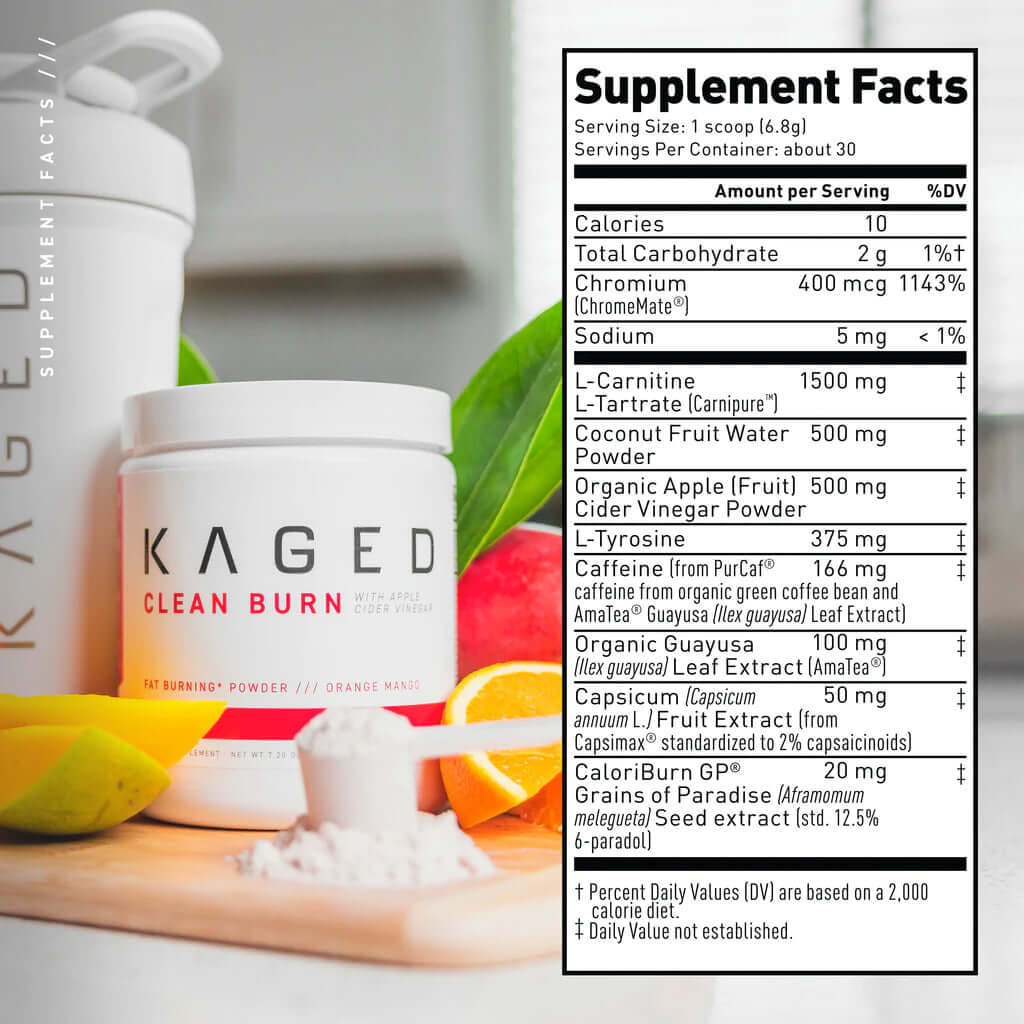 Kaged Muscle Orange Mango Clean Burn Powder BuiltAthletics