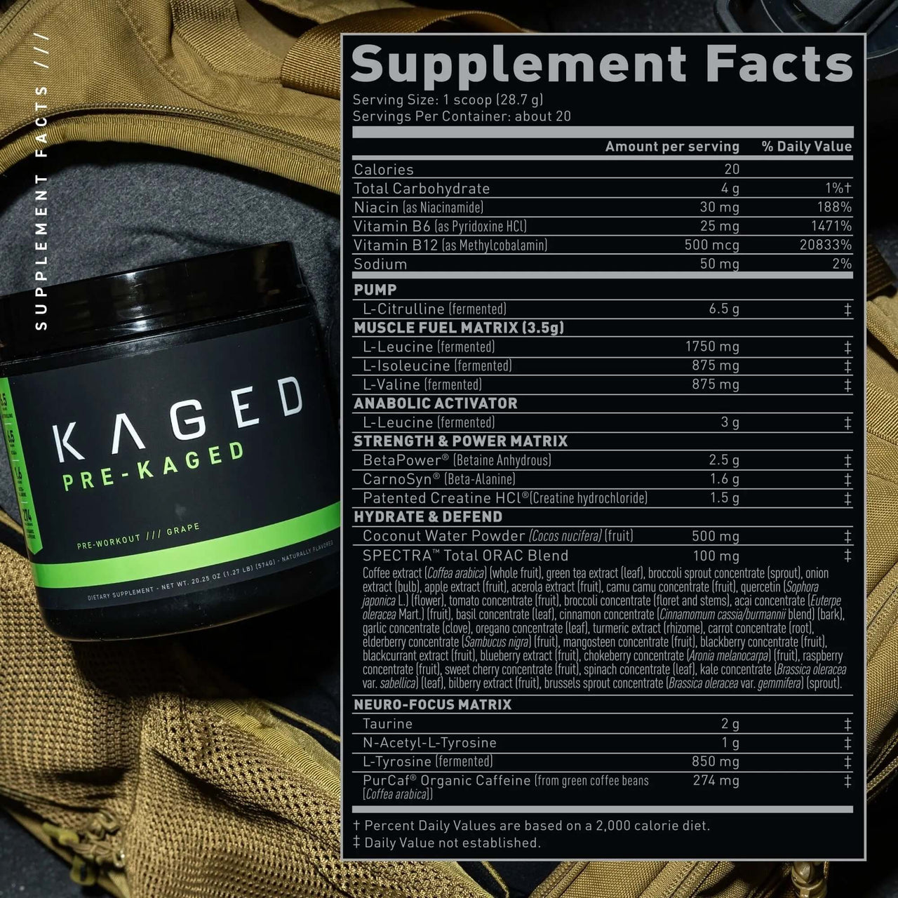 Kaged Muscle Pre-Kaged Pre Workout BuiltAthletics