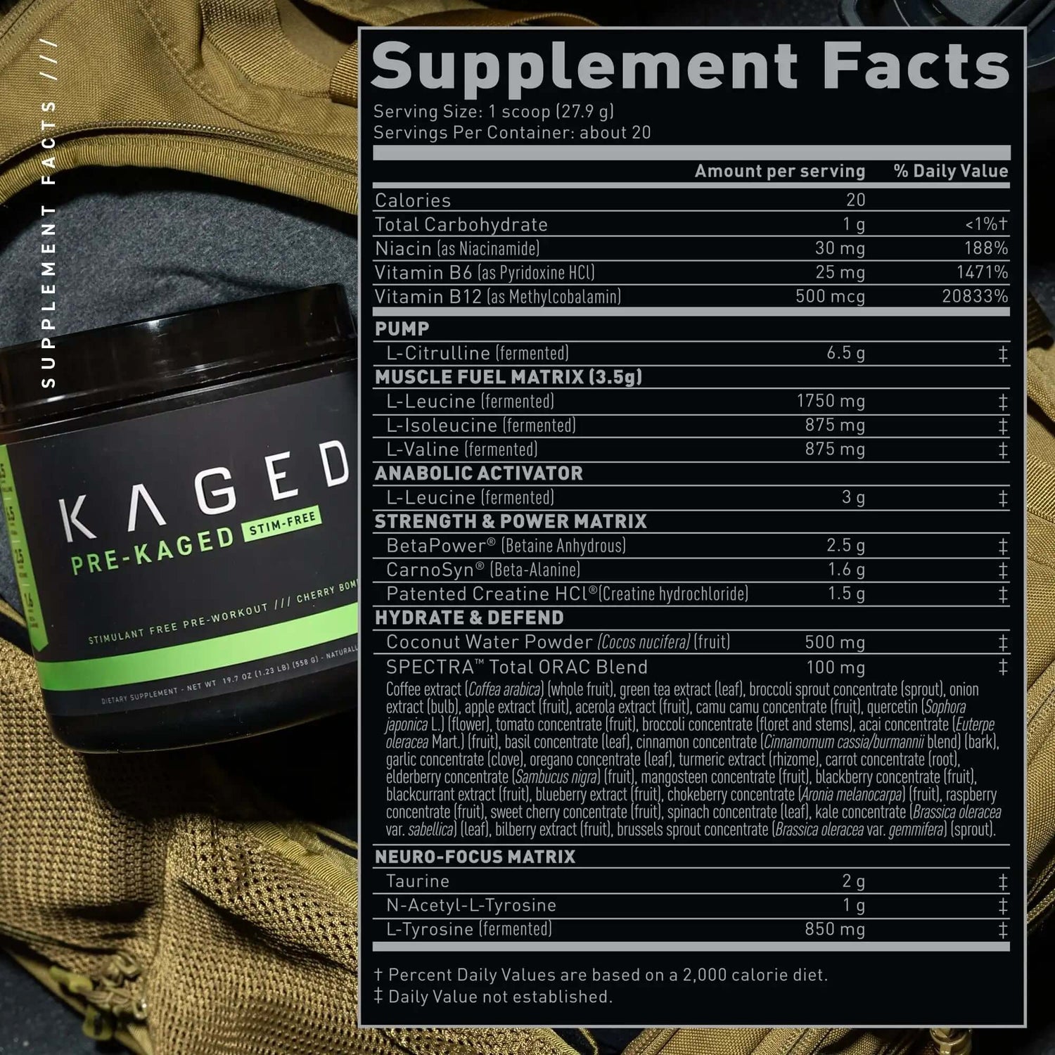 Kaged Muscle PreKaged StimFree Pre Workout