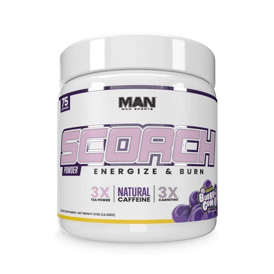MAN Sports Grape Bubblegum Scorch Powder - Thermo BuiltAthletics