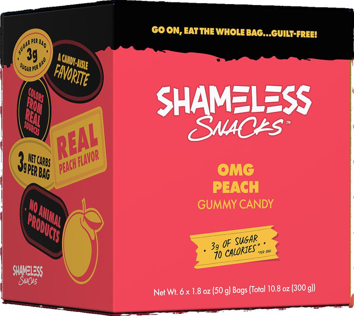 Shameless Snacks Gummy Candy 6box OMG Peach