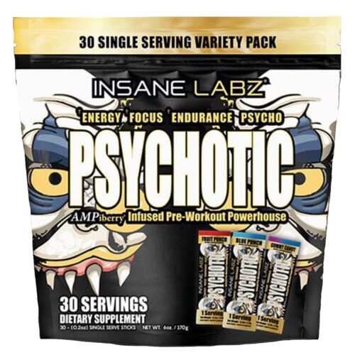 Insane Labz | Psychotic GOLD | Pre-Workout  30 single Variety Pack Pre-Workout